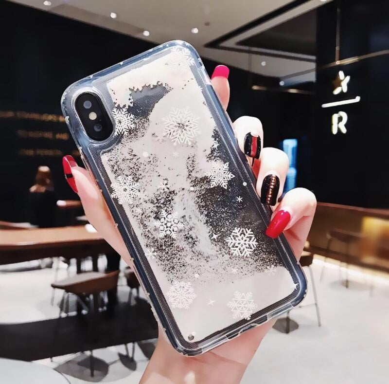 Snowflake Sand Christmas Case