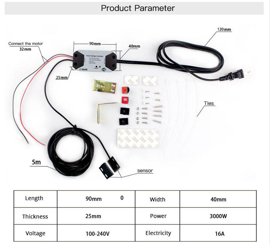 WIFI garage door controller APP voice control