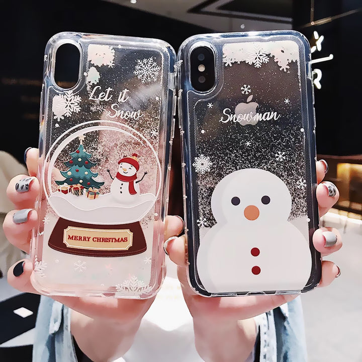 Snowflake Sand Christmas Case