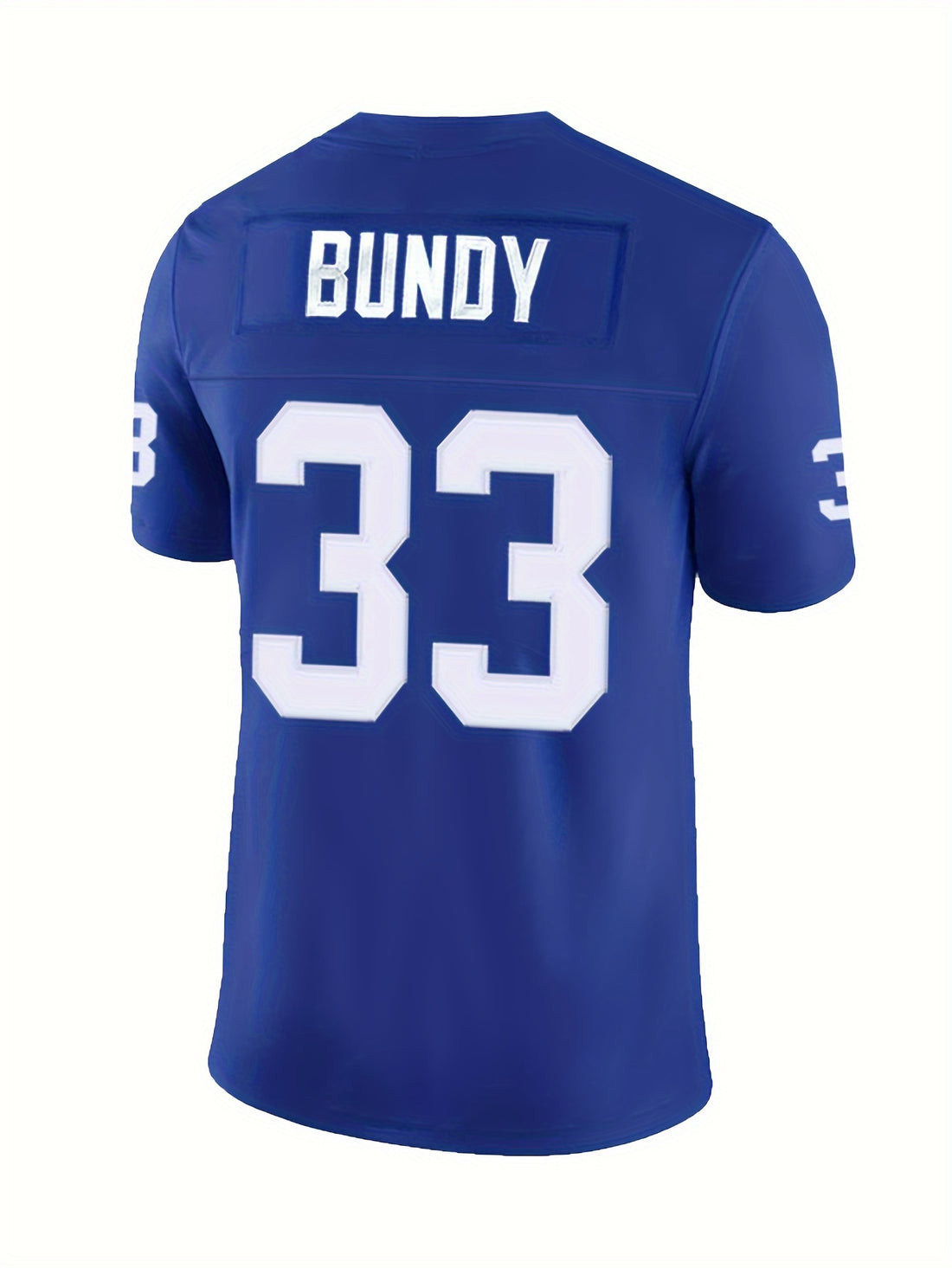 Men's Blue #33 Embroidered American Football Jersey