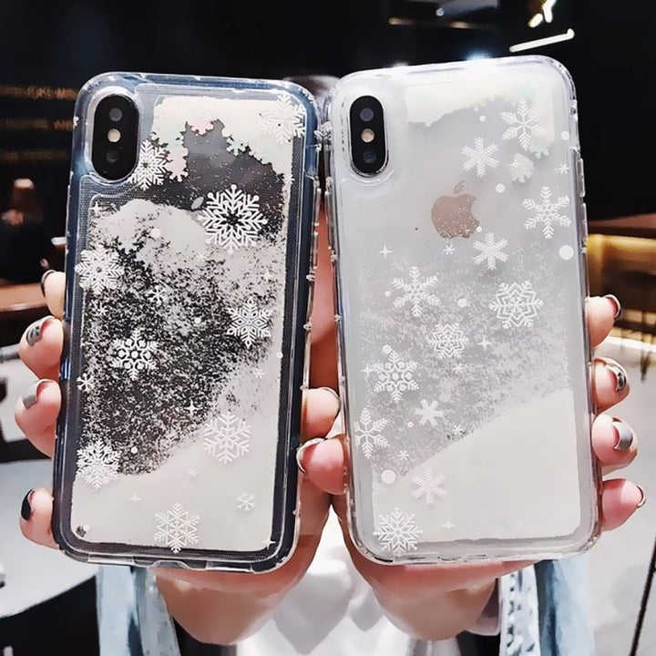 Snowflake Sand Christmas Case