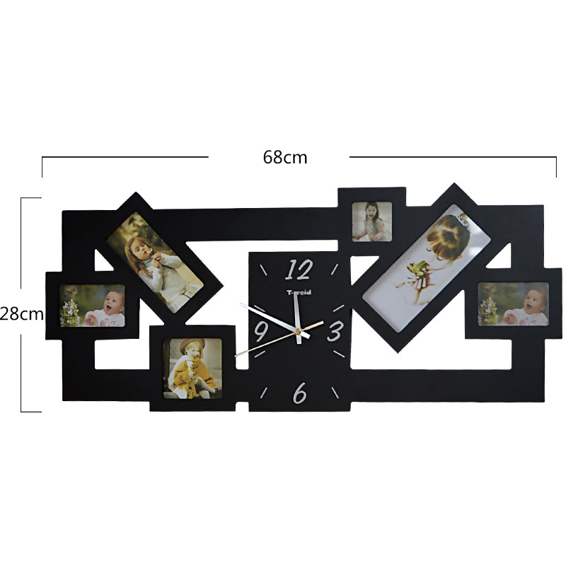 ChicTime™   |  Wooden Wall Clock with Picture Frame Decoration