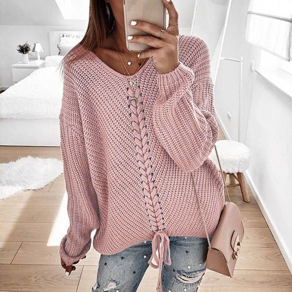 Loose knit tops for women's sweaters