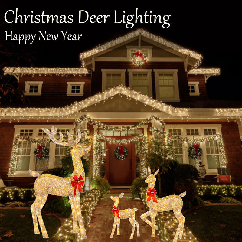 Christmas Deer Lighting Garden