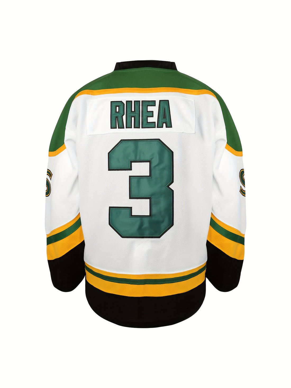 Men's #3 Clover Embroidered Retro Hockey Jersey