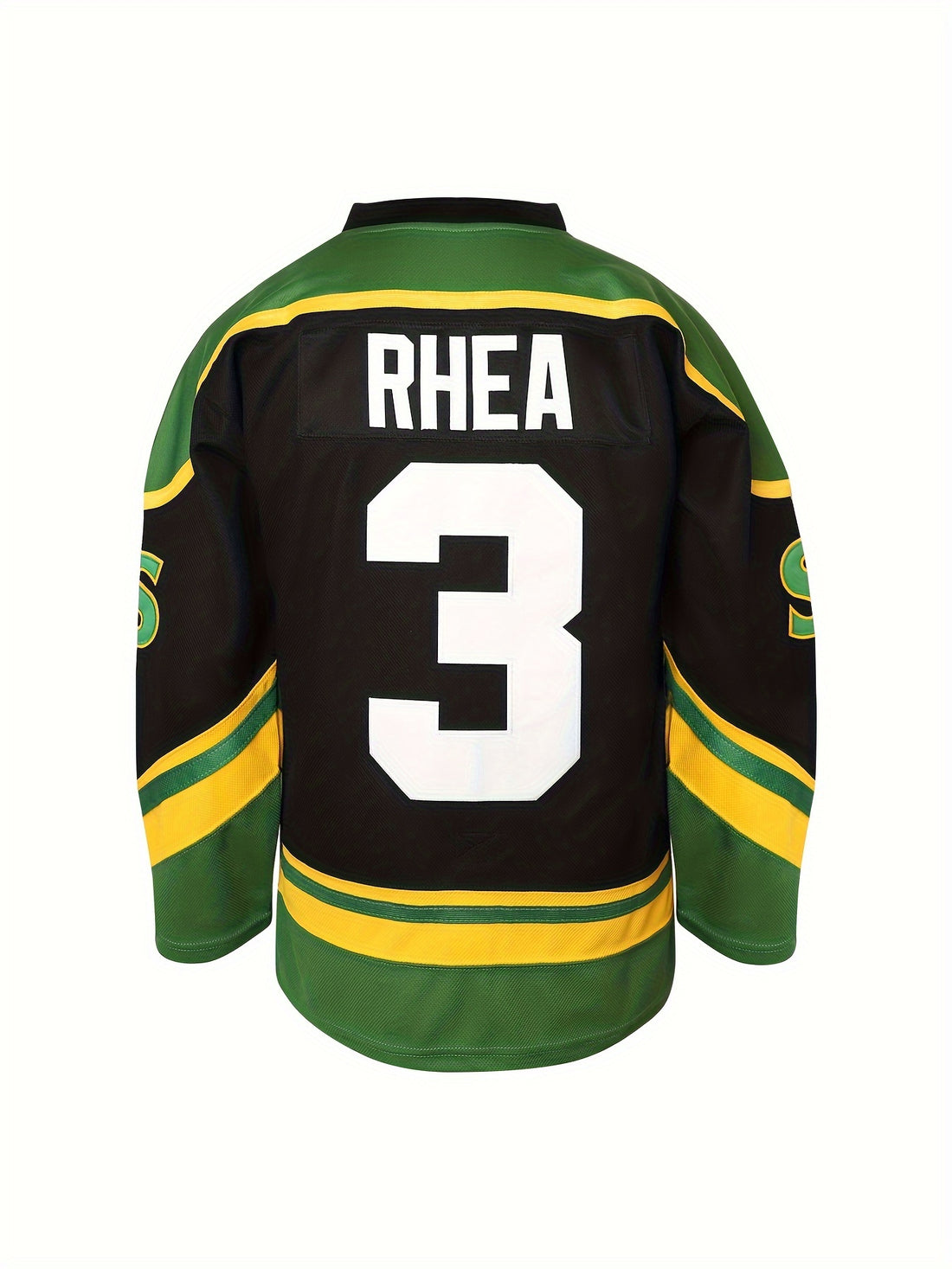 Men's #3 Clover Embroidered Retro Hockey Jersey